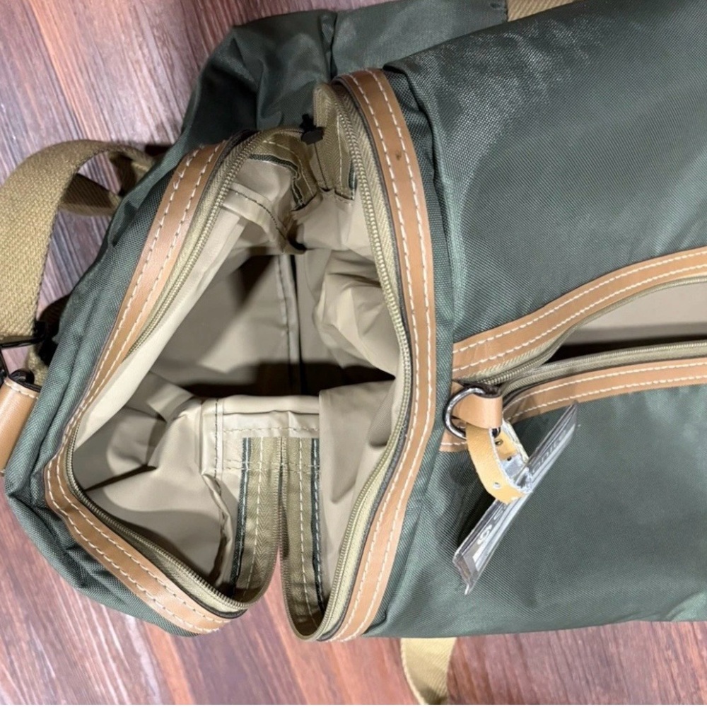 Samsonite‎ Green Tan Canvas Duffle Bag Heavy Duty Gym Travel Luggage - Picture 16 of 16
